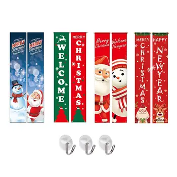

Merry Christmas Hanging Door Banner Ornaments Christmas Tree Decorations For Home Outdoor Decor New Year Natal Decoration