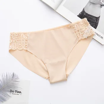 

Simple and Stylish Briefs One-Piece Cut Stitching Sexy Cutout Lace Seamless Comfortable Lady's Panties