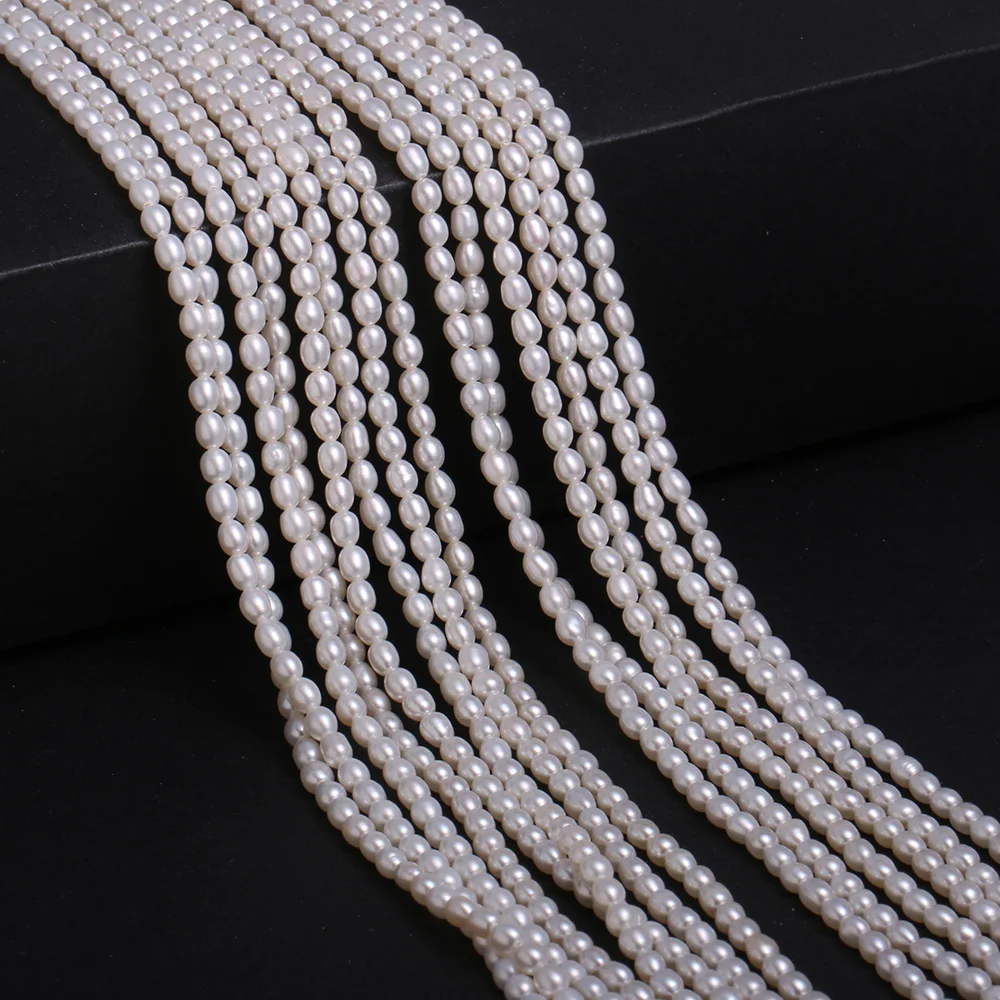 Natural Freshwater Pearl Beads High Quality Oval shaped Punch Loose Beads for Make Jewelry DIY Bracelet Necklace Accessories