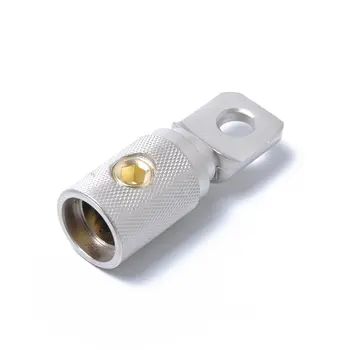 

1 Pair Round Zinc Alloy Wire Couplers Terminal Butt Connectors 8GA/4GA/0GA AWG Gauge Joiner Screw for Car Sound Modification