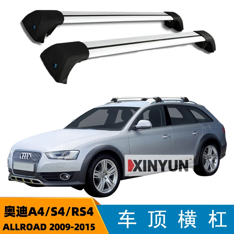 2 pcs For AUDI A4/S4/RS4 ALLROAD 5 DOOR WAGON 2009 - 2015 (RAILS) roof bar car special aluminum alloy belt lock CORSS rack | Автомобили и