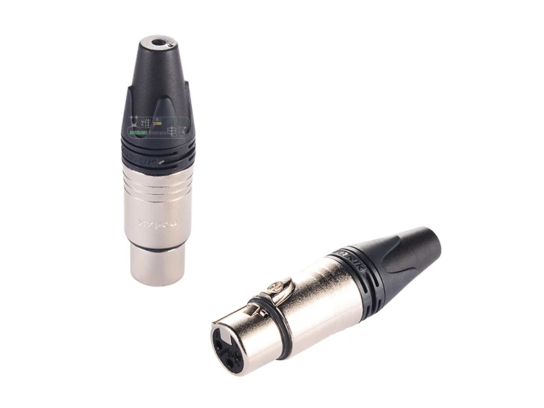NEUTRIK three core XLR balance cannon female plug NC3FXX посеребренный с цветным кольцом