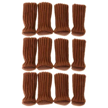 

12Pcs Double Layer Knit Anti-Falling Chair Feet Gloves Knitted Chair Feet Gloves