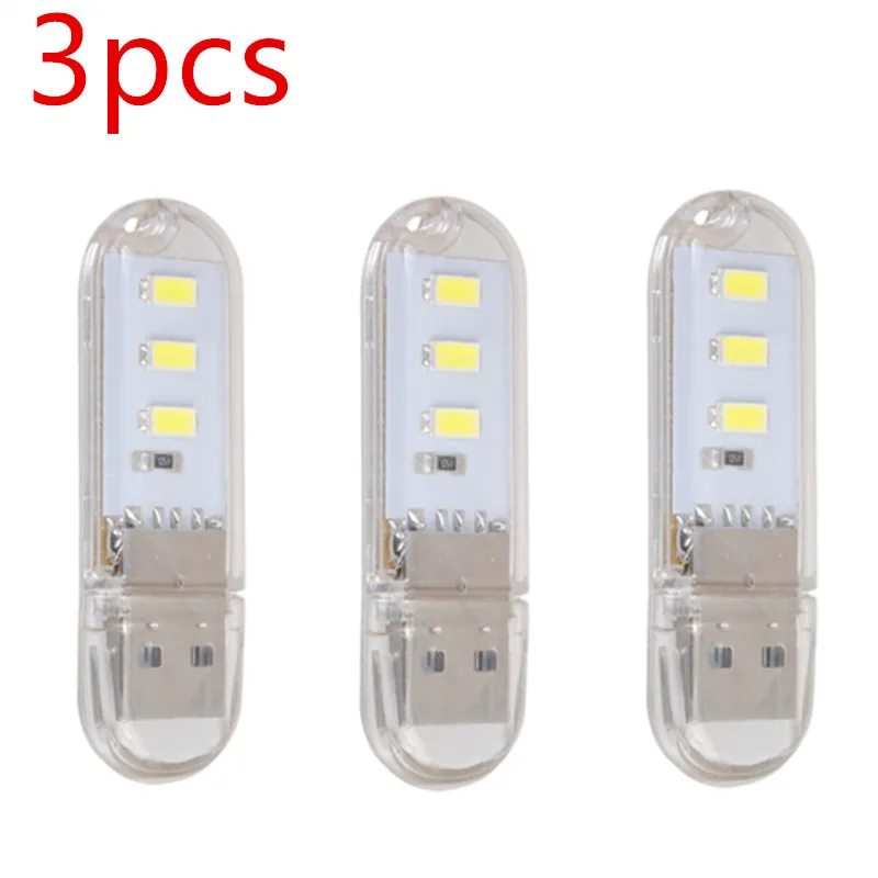 3 шт./лот мини-портативный USB LED 5 в светодиодных светильника настольная лампа SMD