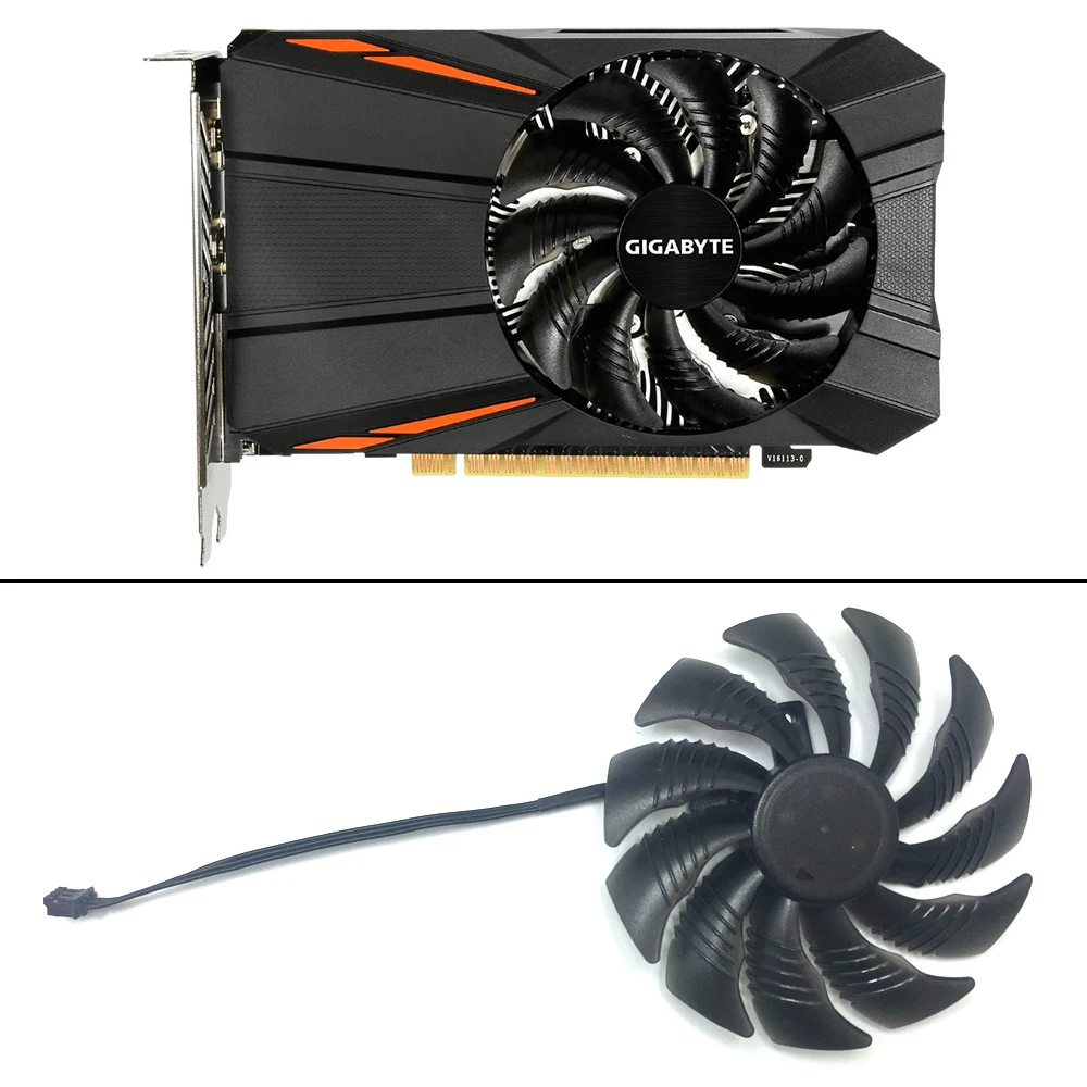 3 контактный Вентилятор охлаждения T129215SU PLD09210S12HH для Gigabyte Geforce GTX 1050 Ti AMD RX550 RX 560 Mini