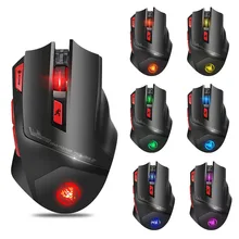 T88 мышь 7 клавиш Регулируемый беспроводной светодиодный подсветка 2,4G ноутбук 4800 dpi Компьютерные аксессуары для игр