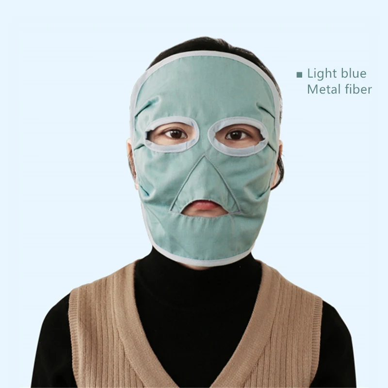 Ajiacn рекомендуем электромагнитное излучение защитная маска сотовый телефон, компьютер, телевизор, маршрутизатор EMF защитная маска для лица - Цвет: Light blue MTF