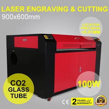 شراء100 واط CO2 النقش بالليزر آلة قطع 900x600 مللي متر الخشب العمل الحرف الطابعة القاطع USB ميناء