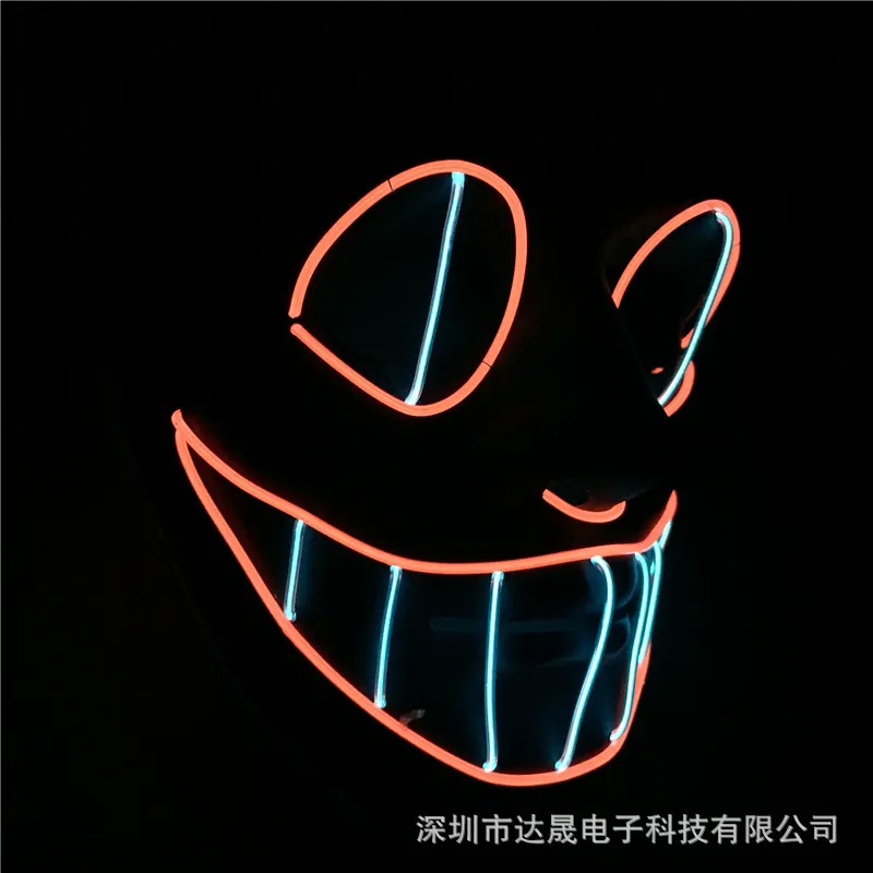 Горячая Распродажа, EL холодный светильник, led el Wire Smiley Mask