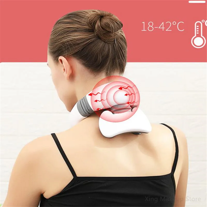 Neck Massager For Pain Relief Deep Tissue Trapezius Shoulder Massage Tissue  4D Electric Kneading Heat Neck Muscle Massage Appara - AliExpress