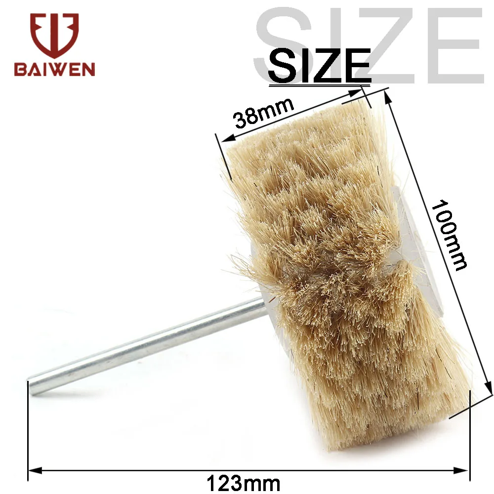 1/3pc Schleif Sisal Filament/Pferd Haar Pinsel/Borsten Polieren Schleifen Kopf Holzbearbeitung Für Bohrer Dreh werkzeuge 6mm Schaft – Detail 4