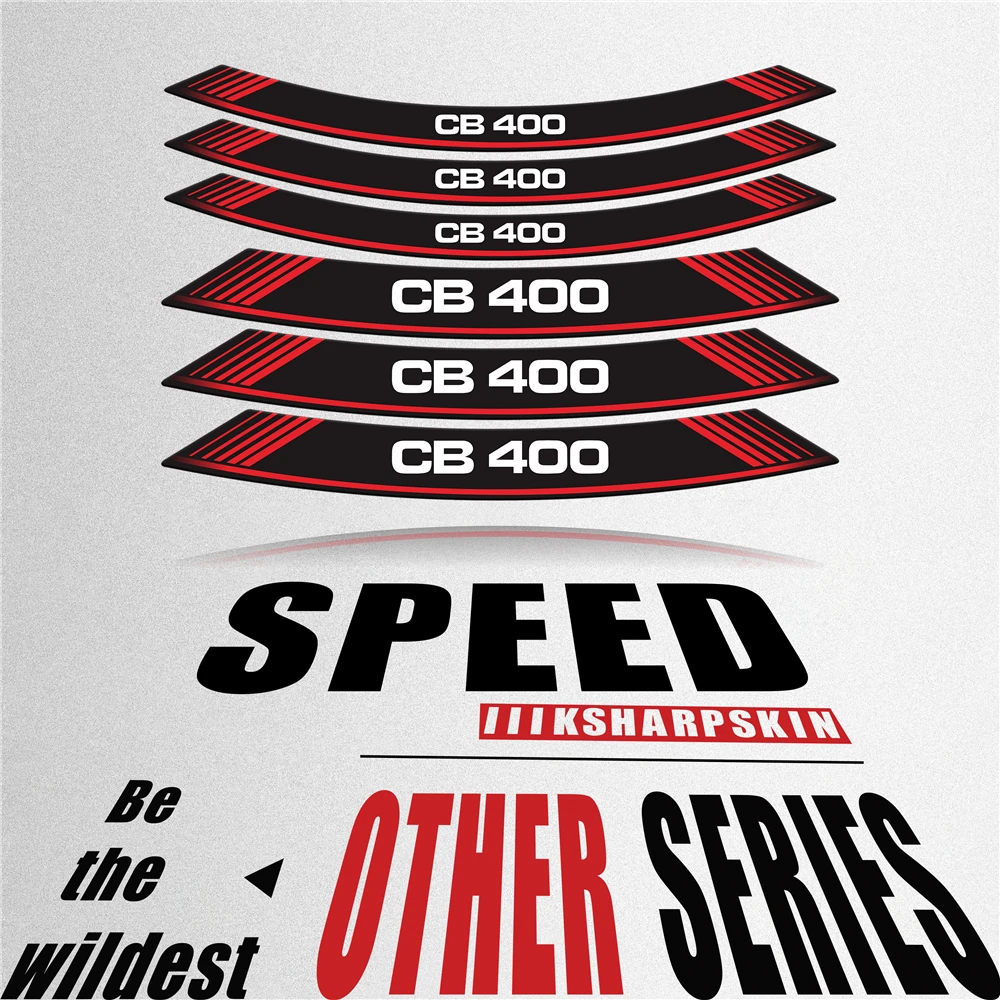 New 8X motorcycle sticker tire reflective decorative inner and outer rim protector for HONDA CB 400 CB400 | Автомобили и