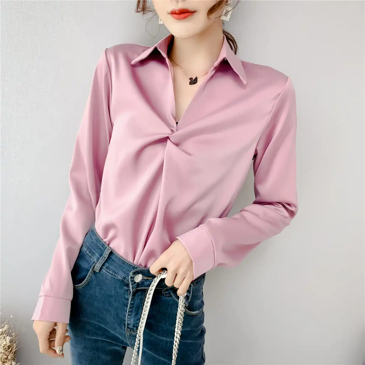 satin tops and blouses