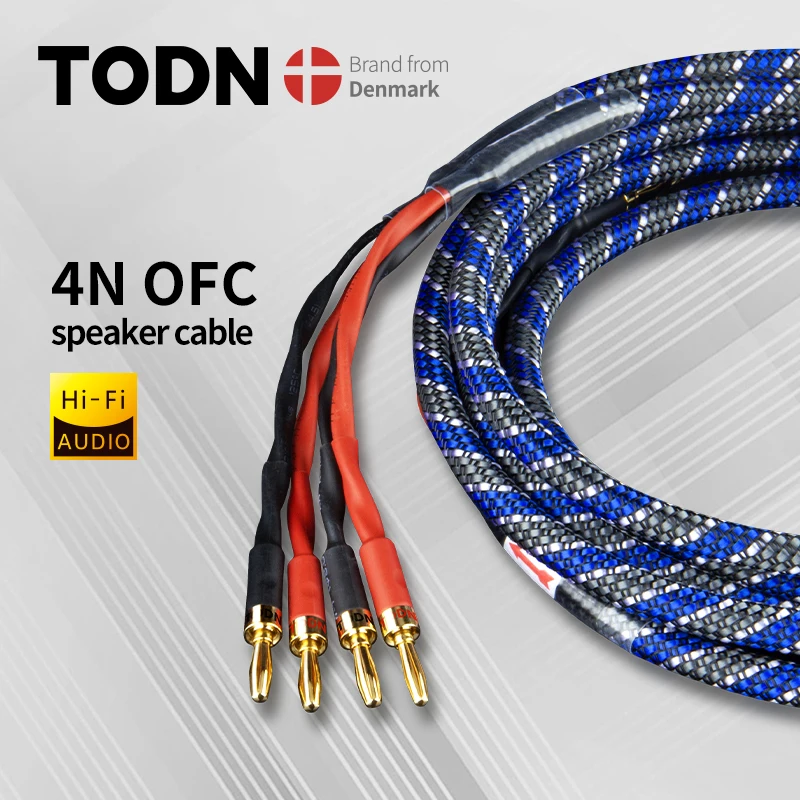 Canare HIFI speaker audio cable High-end stereo Amplifier High purity oxygen-free copper banana Gold-plated plug a pair | Электроника