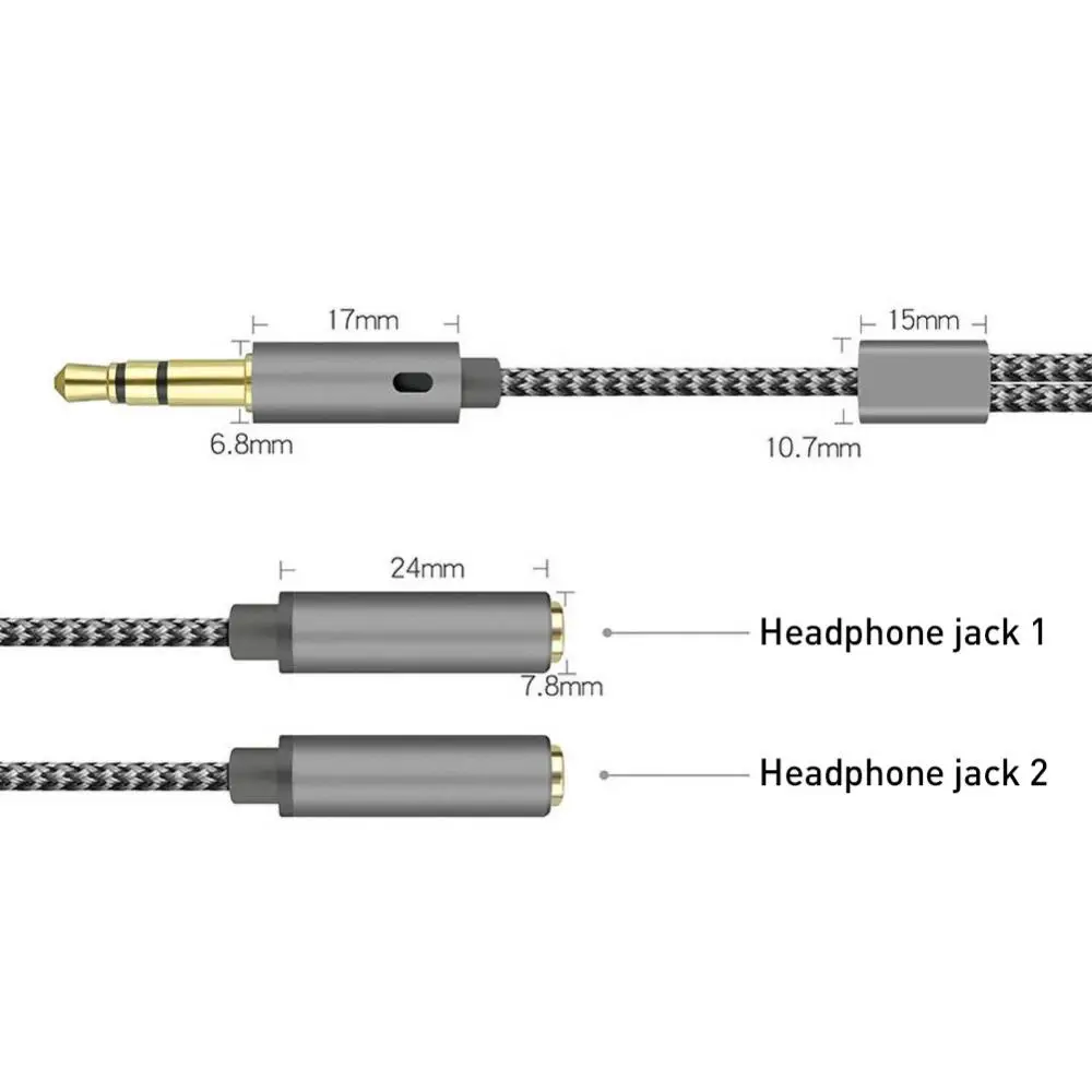 3.5mm audio cable Phone headset computer headset microphone combo conversion head adapter splitter