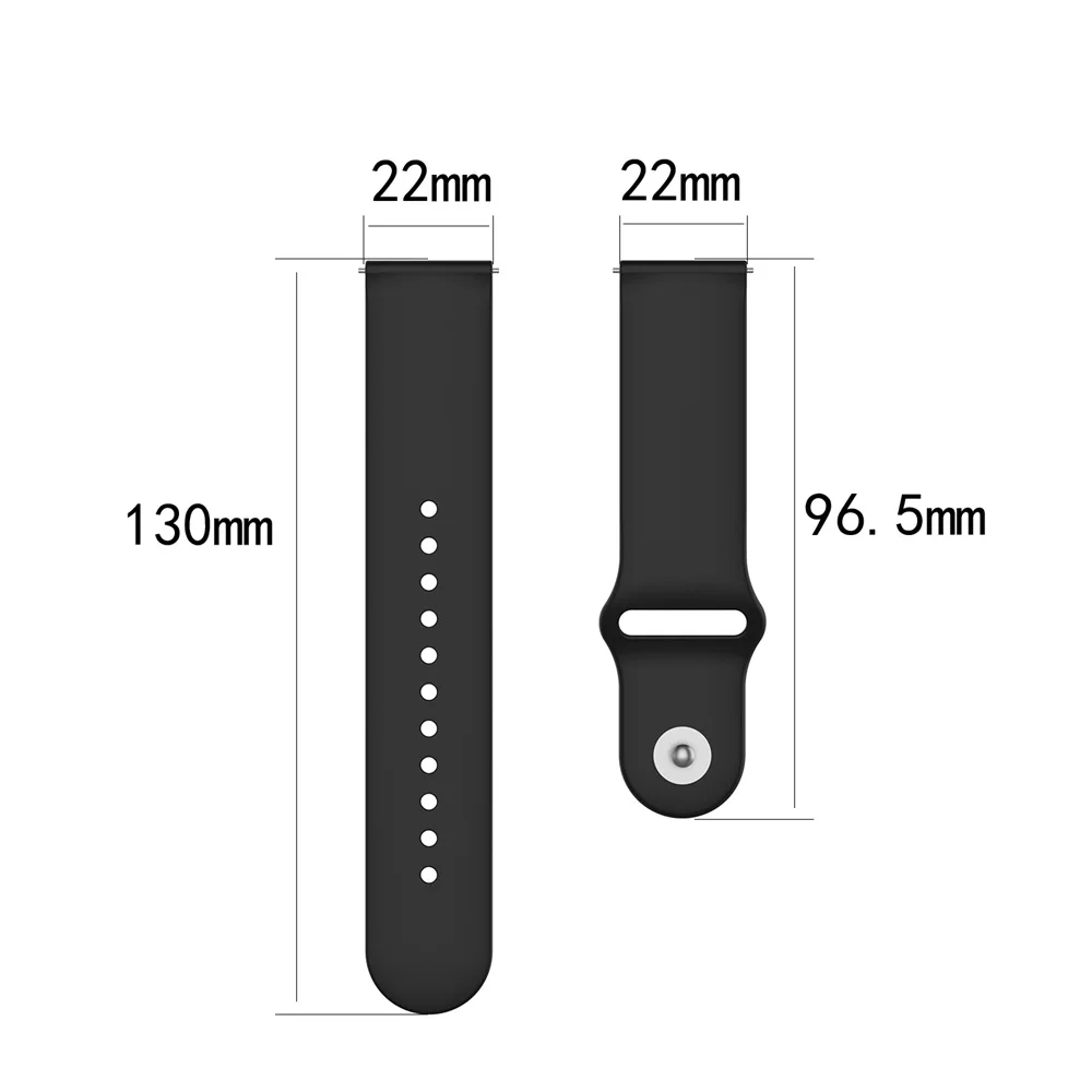 Классический силикон ремешок 22 мм ремешок Браслеты Для samsung gear S3 Galaxy Watch 46 мм Huami Amazfit GTR 47 мм