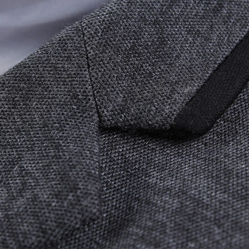 Мужские блейзеры контрастного цвета в стиле пэчворк с зубчатым отворотом, на одной пуговице, повседневный пиджак, мужской тонкий пиджак, Серый блейзер