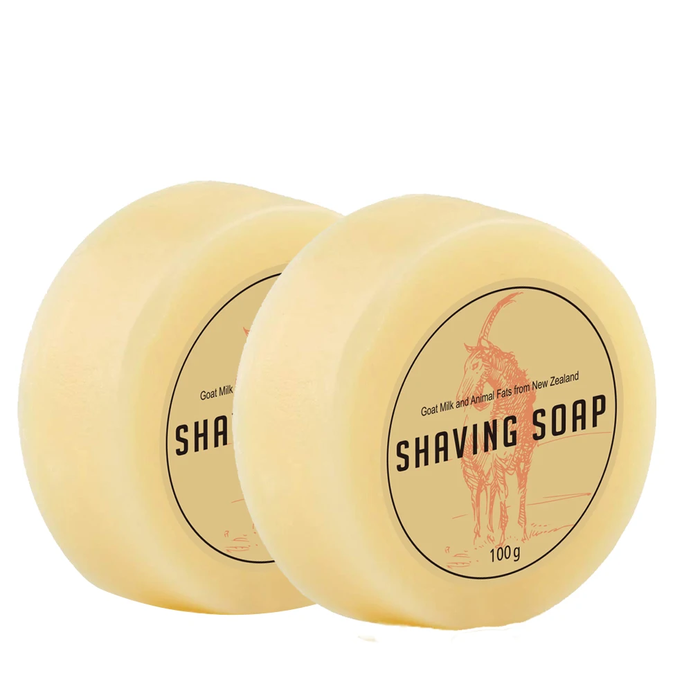 Shaving Cream Shaving Soap Bar 100g Goat Milk Men Beard Shaving Soap Cream Foaming Lather for Men Razor Barber Salon Traditional Man Wet Shaving Tool 3.5OZ