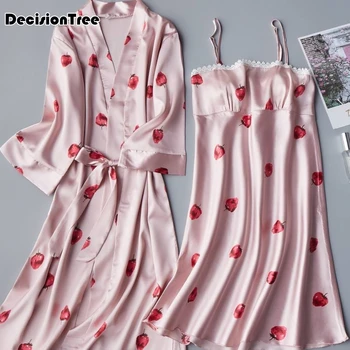

2020 sexy pajamas women's transparent silk nightgown large lingerie lace nightdress set temptation
