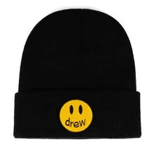 Drew Джастин Бибер, хлопковые повседневные шапочки для мужчин и женщин, вязанная зимняя шапка, одноцветная, хип-хоп, кепка, унисекс, DREW house