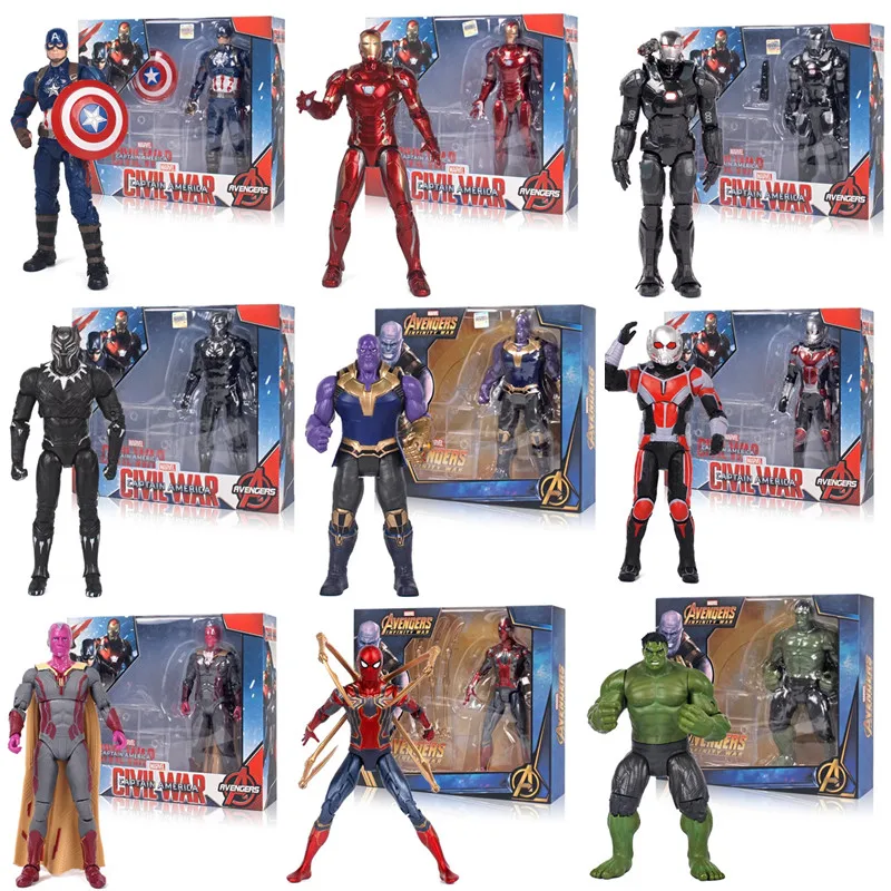 Игрушки Marvel Мстители танос Халк Бастер Человек паук Железный человек Тор Росомаха Черная пантера экшн