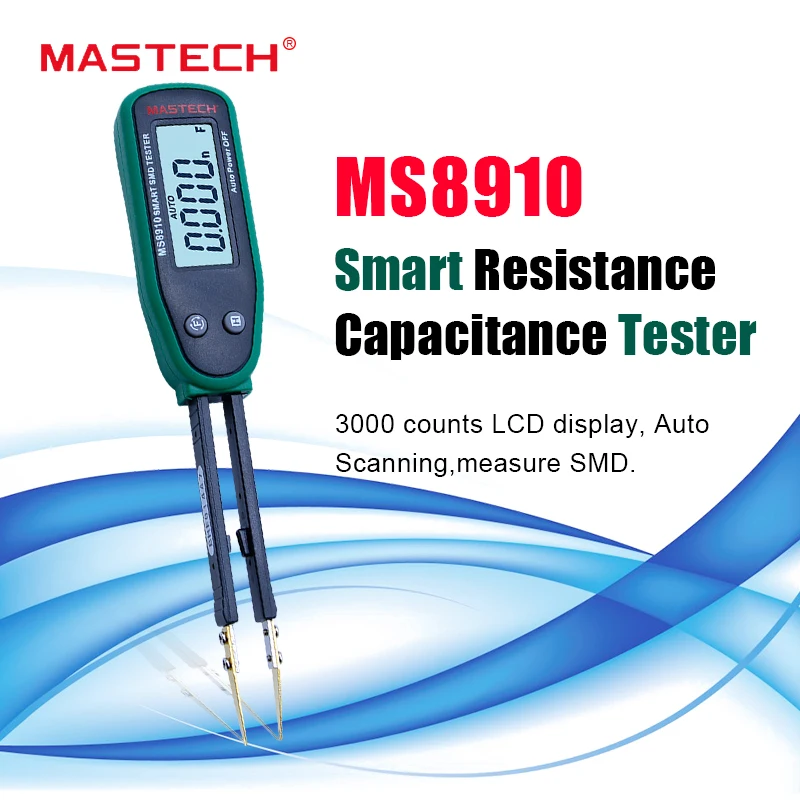 MASTECH MS8910 Цифровой мультиметр 3000 отсчетов умный SMD RC Сопротивление Емкость диодный