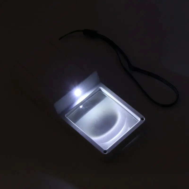 

3x Mini Magnifying with Outdoor Camping Lighting Compact Portable Illuminated LED Loupe Magnifying Magnifier Pocket Reading