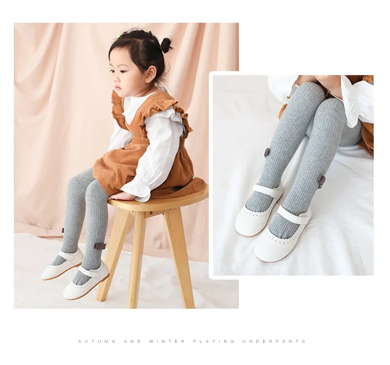 19 Years Autumn And Winter New Style Panty-hose for Kids Lint Bowknot GIRL'S Leggings Socks Baby Socks