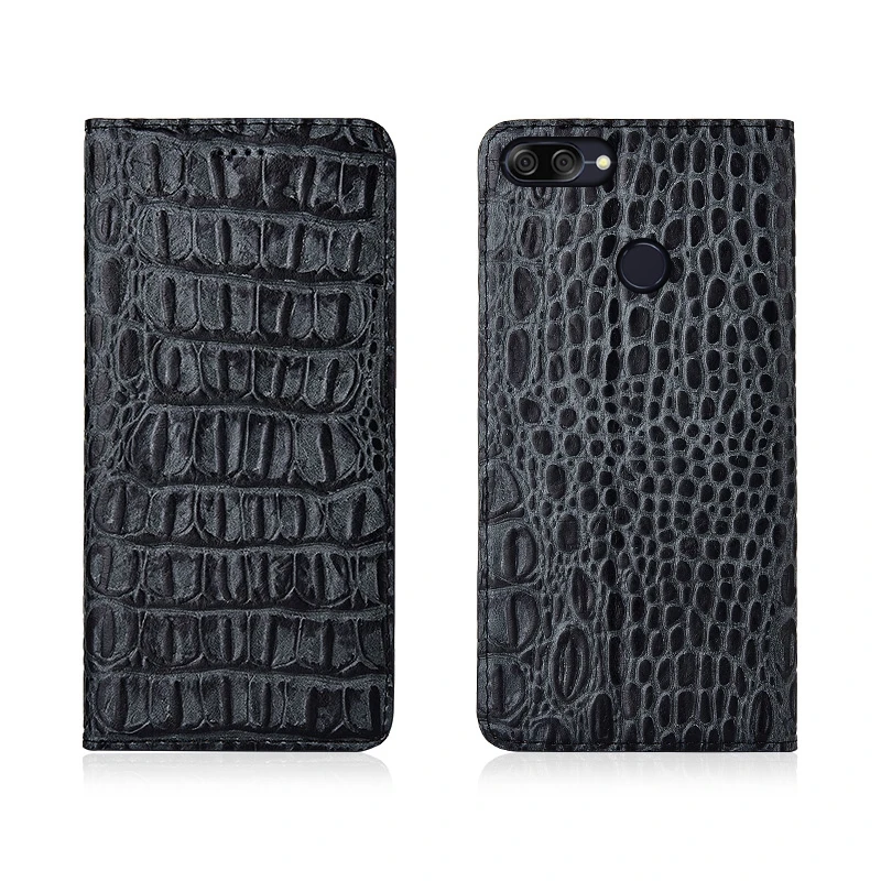  Crocodile Back Pattern Genuine Leather Magnetic Phone Bag For Asus ZenFone Max Plus M1 ZB570TL/Zenf