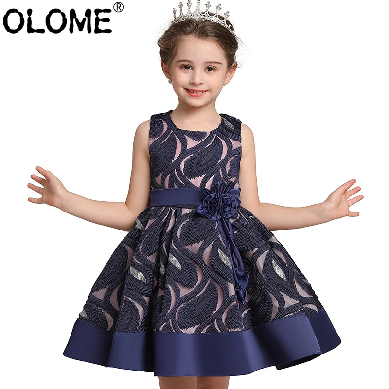 

Girls Evening Dresses Elegant Clothes for Kids Vintage Formal Dresses 2-7 Years Baby Girl Prom Garments OLOME Princess Dresses