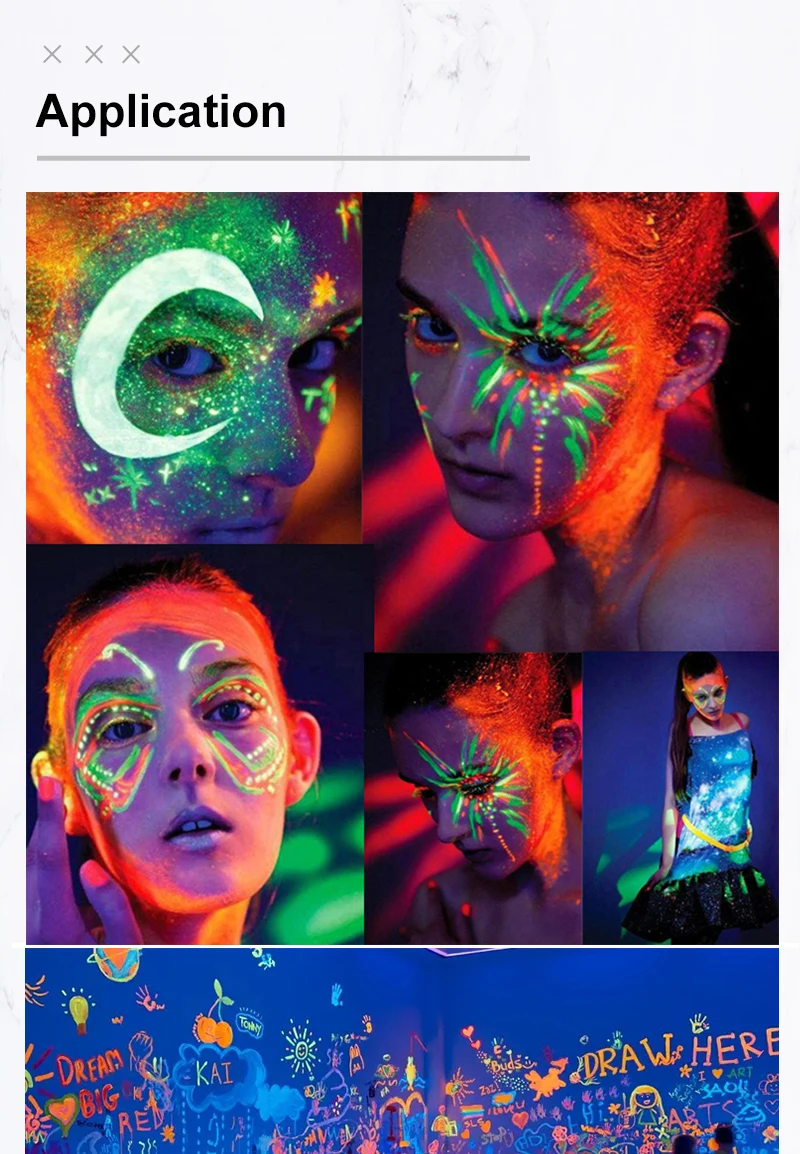 Pintura fluorescente acrílica verde que brilla en la oscuridad, decoración  de uñas, estrellas, arena luminosa, fiesta, Halloween - AliExpress