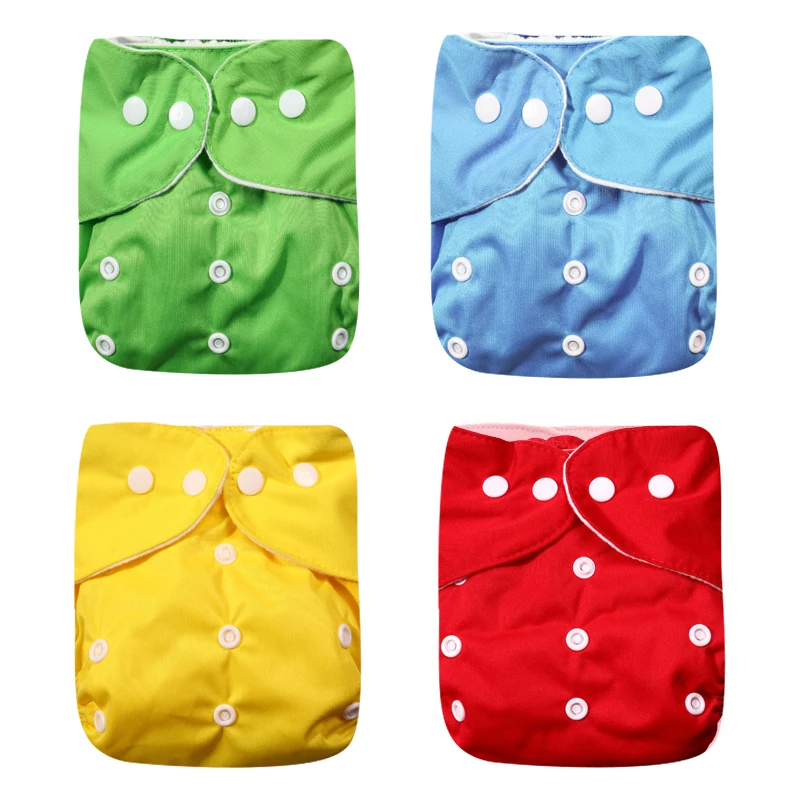 4 шт./компл. моющиеся экологически чистые тканевые подгузники; регулируемый пеленки Многоразовые подгузники из ткани подходит От 0 до 2 лет, на Возраст 3-15 кг для малышей