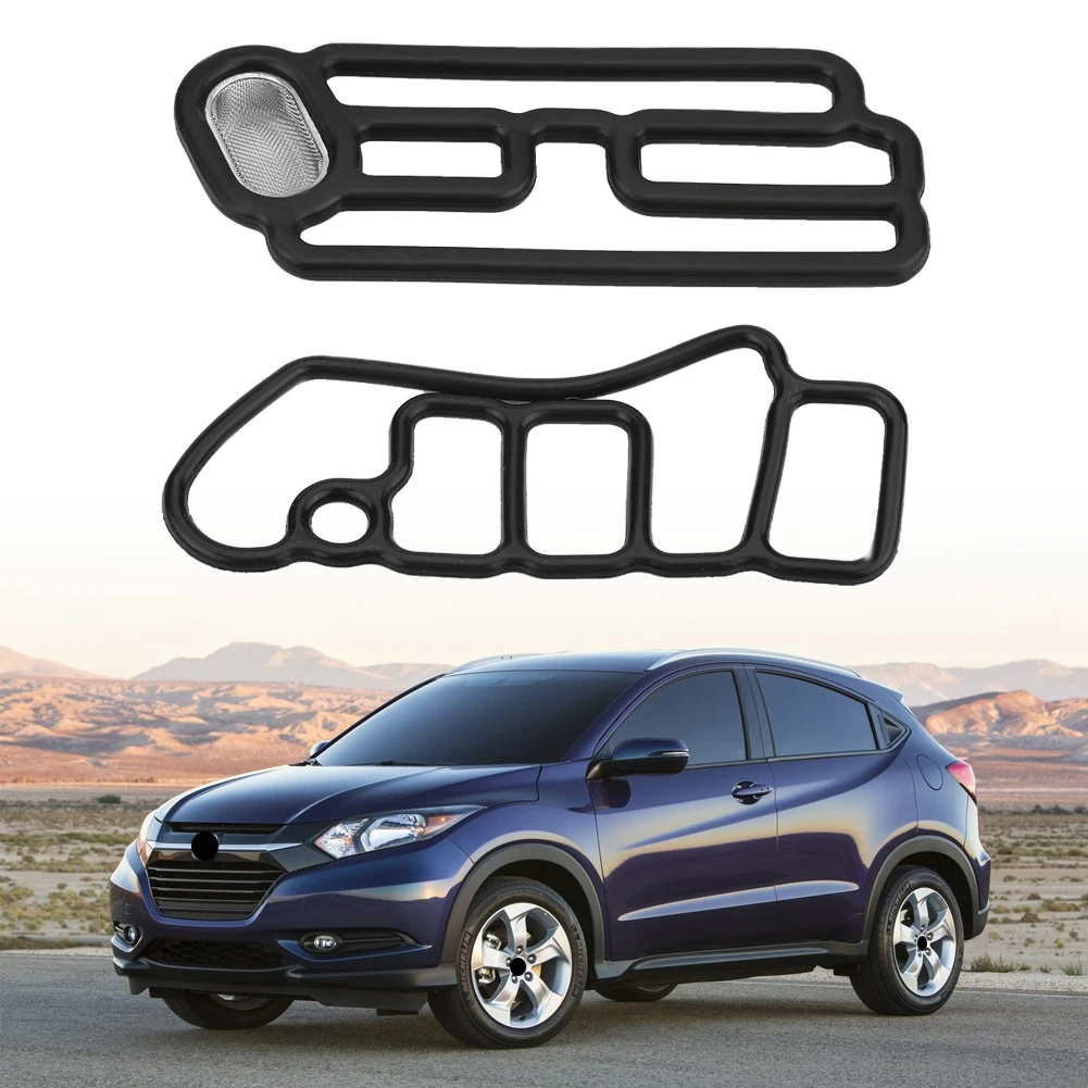 

1pair Solenoid Gasket Black Rubber Head Cylinder Solenoid Gaskets VTEC Gasket Anti-Corrosion No Easy Crack For Honda