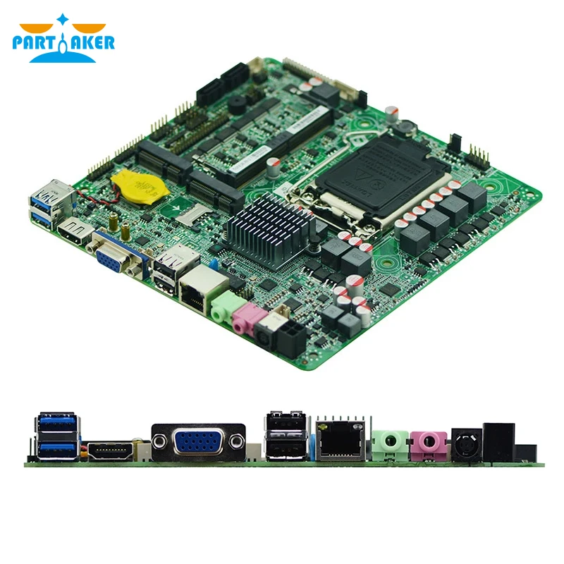 Partaker ITX-D110_D6L Skylake Kabylake LGA1151 DDR4 H110 Mini ITX Motherboard 6 COM With LVDS