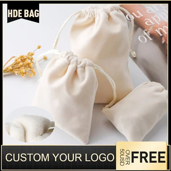 

High Grade Flannelette Jewelry Bag Packaging Accessories Drawstring Storage Bag Small Cloth Velvet Bags Gift Wholesale Custom