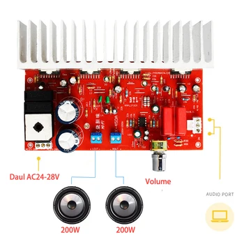 

200W*2 TDA7294 Digital Audio Amplifier Board HiFi 2.0 Stereo High Power Sound Amplifiers Dual AC 24V-28V