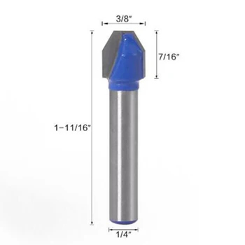 

Milling Router Bits Cutter Slotting Toll Parts 1/4inch Shank 90 Degree