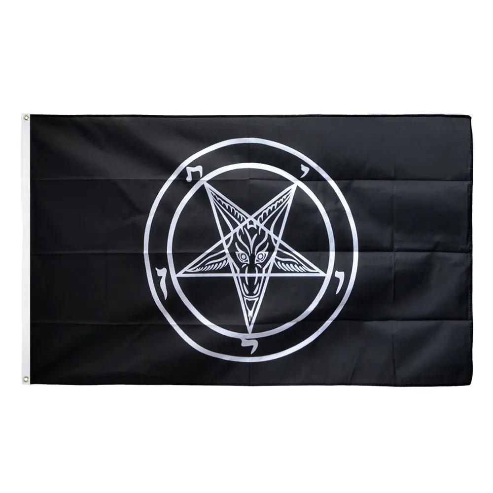 Флаг Baphomet баннер черный+ белый 90x150 см украшения простой Дисплей Показать Сакраменто теги наружная вывеска