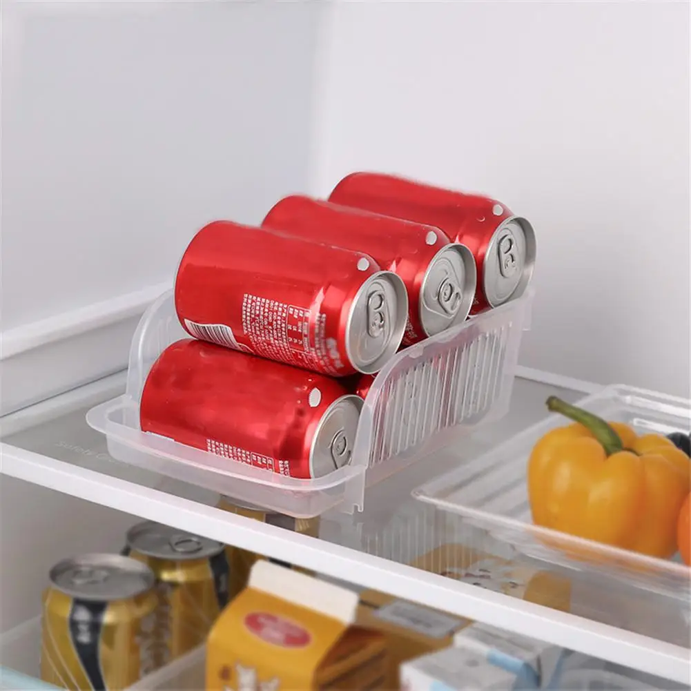 BEST QUALITY  Kitchen Transparent PP Storage Box Kitchen Refrigerator With Beer Cola Beverage Storage Consolidati
