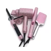 Hair Styling Appliances 4 Piece Stylist Heating Plate Hair Straightener Hot Comb Blow Dryer Kit with Bling Rhinestones 3