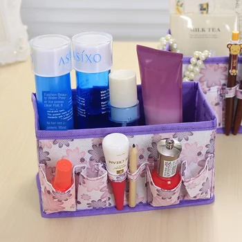 

Non-woven Small Flower Foldable Cosmetics Jewelry Storage Box Desktop Glove Box Stationery Box Storage Box
