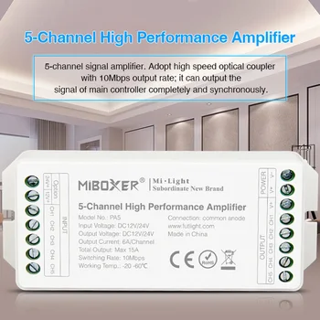 

Milight PA5 15A 5-Channel High Performance Amplifier Suit for Migligt Series Controller and All PVM Type Led Controller DC12 24V
