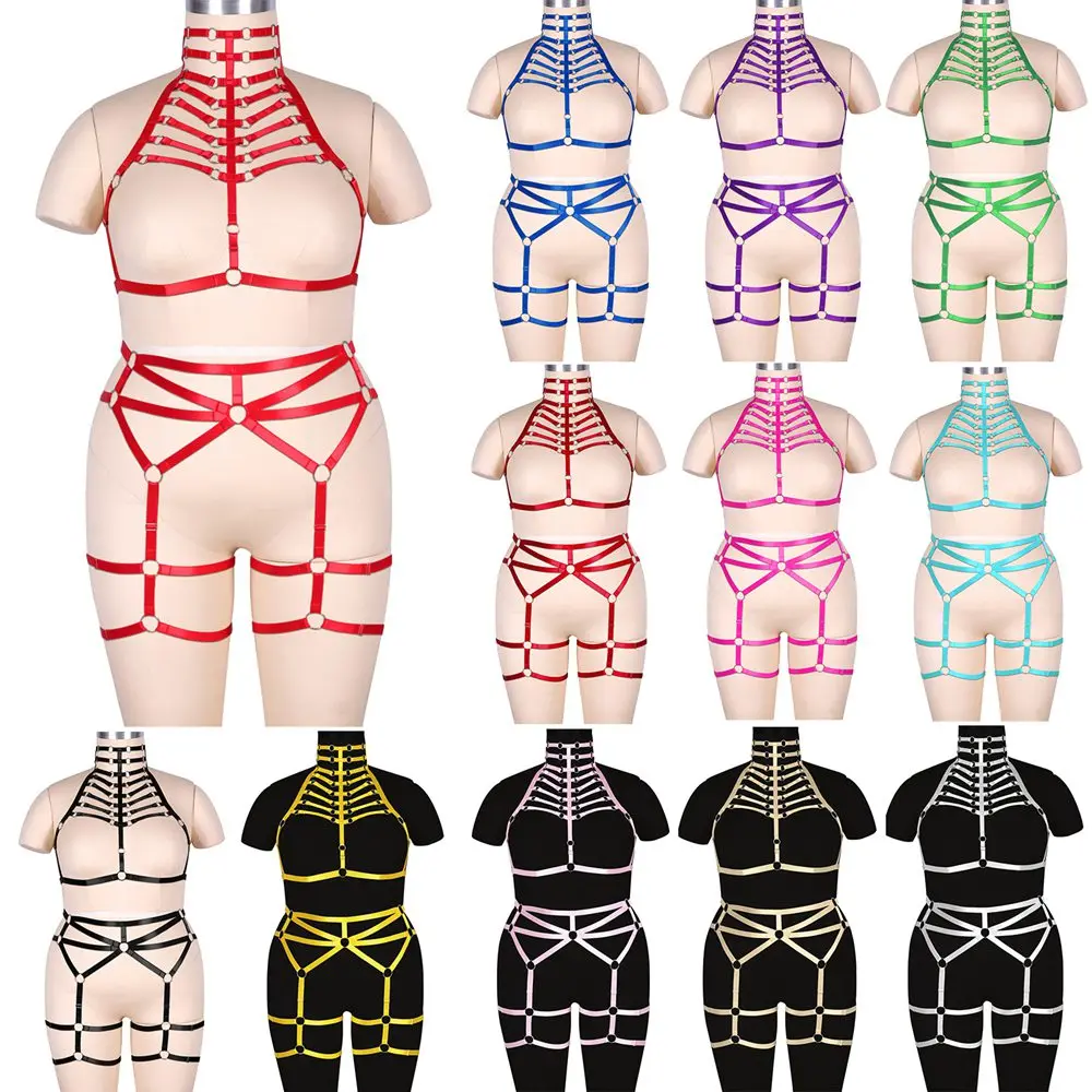 

Bondage Plump Women Suspender Belt Harness Suit For Sexy Plus Size Lingerie Sets Eoxtic Costume Erotic Garter Apparel