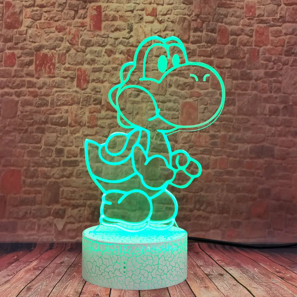 Модель игры Yoshi 3D светодиодный цветной сенсорный стол ночник аниме фигурки
