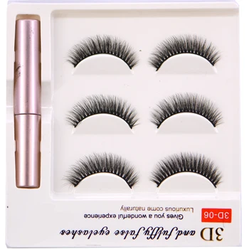 

New Invisible Magnets Magnetic Eyelashes Eye Eyeliner Liquid Set No Glue False Mink Extension Kit 3D Individual Reusable Eyelash