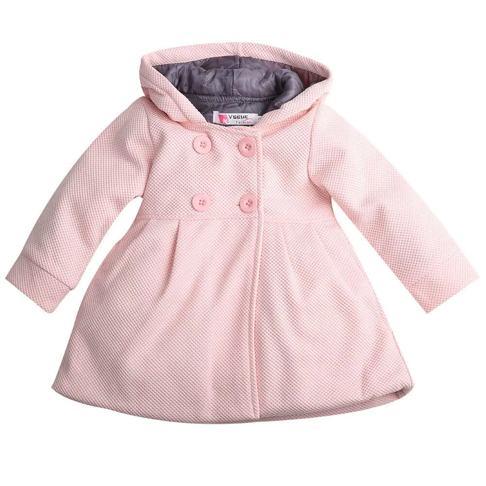Pink 2 Pudcoco/От 0 до 3 лет; теплый зимний плащ для маленьких девочек; Верхняя одежда с капюшоном; модная куртка - Цвет: Pink 2