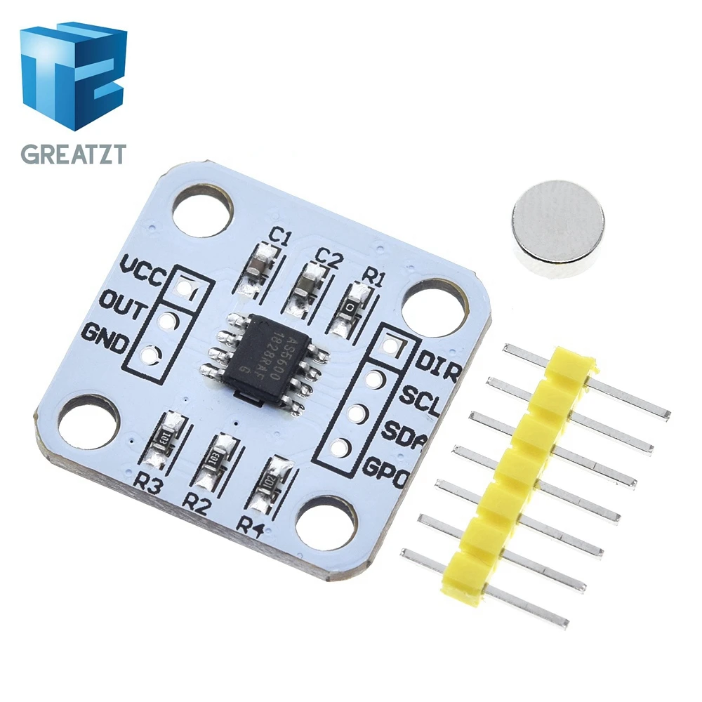 GREATZT AS5600 magnetic encoder induction angle measurement sensor module 12bit high precision For aduino | Электронные