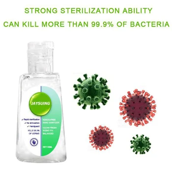 

Portable 30ml/60ml Disinfection Anti-Bacteria Moisturizing Hand Sanitizer Liquid Disposable Antibacterial Hand Gel
