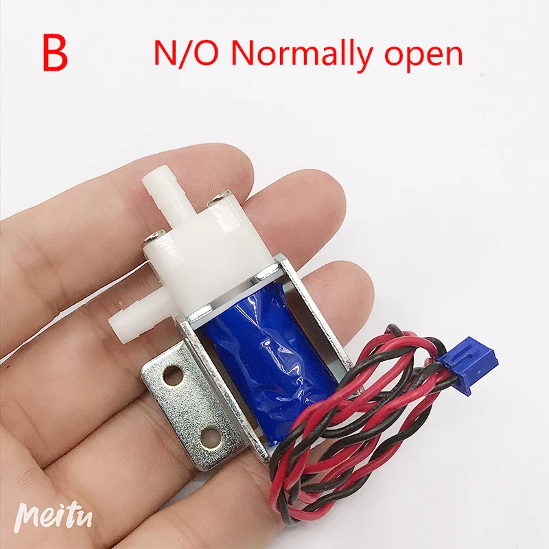 1St*Micro Magnetventil Mini Elektrische N/C Normal Geschlossen Wasser Luft Dc12V 