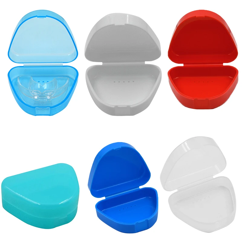 1Pc Plastic Dental Retainer False Tooth Storage Box Denture Case Organizer Denture Care Case Mouthguard Container Holder